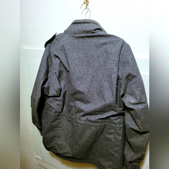 Gray Nike Jacket Zip Up & Buttons, hideable hood, Size L - Picture 4 of 5